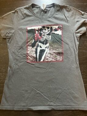 Slipknot Gray Graphic Skeleton women's Tshirt